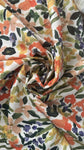 Paint floral striped cotton