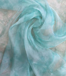 Tie and dye shimmer organza