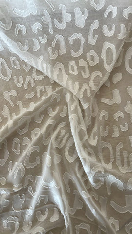 Off white leopard burnout chiffon