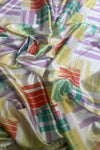 Abstract square striped silk