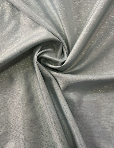 Silver metallic brocade