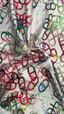 Paperclip metallic Italian silk
