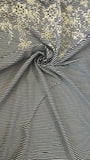 Striped embroidered border cotton