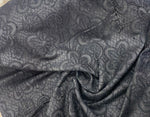 Black soft floral brocade