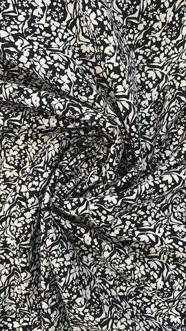 Little floral black snd white light cotton