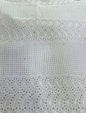 White Swiss stoned cotton lace
