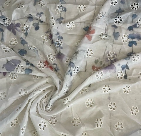 Little floral border cotton lace