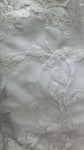 White embroidered net lace