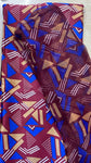 Multi shapes Ankara silk and chiffon set