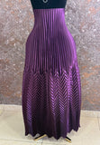 Assymetric pleated crinkle bottom