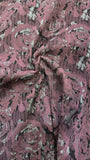 Striped sequin floral brocade
