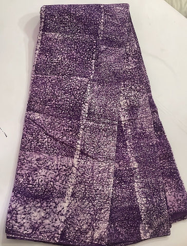 purple splash tie and dye African print cotton