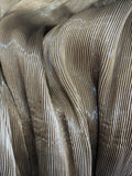 Metallic liquid micro pleated brocade