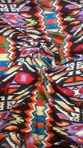 Zigzag crinkle silk