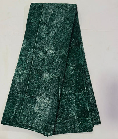 Green splash tie and dye African print cotton