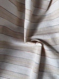 Metallic stripe canvas linen