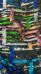 Black multicoloured sequin lace