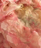 3D dye multicoloured chiffon