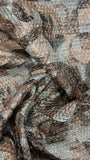 Textured shapes abstract metallic brocade