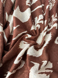 5 print coffee brown abstract tribal design