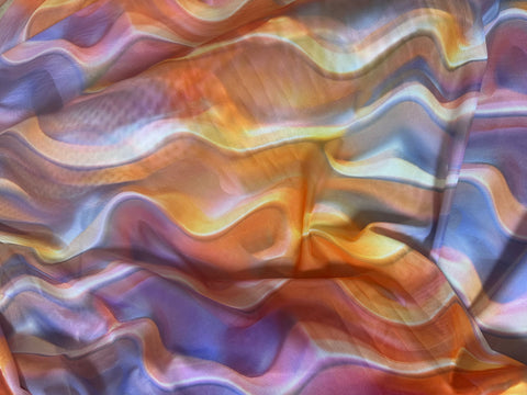 Swirly orange mesh