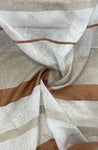 Light striped satin linen