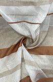 Light striped satin linen