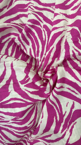 Pink zebra soft linen