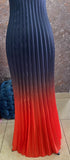 Ombre brocade asymmetrical pleated fabric (more colours available)