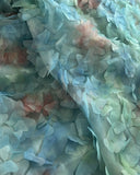 3D dye multicoloured chiffon