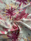 5 print pink splash floral design
