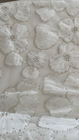 3D tulle beaded lace