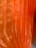 Pleated liquid organza
