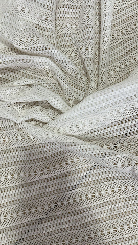 Striped crochet lace