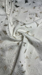 Off White floral burnout organza
