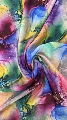 Crinkle paint splash silky cotton