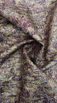 Crinkle metallic floral brocade