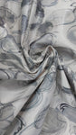 Grey abstract cotton linen