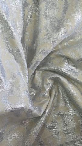 Champagne and silver metallic brocade