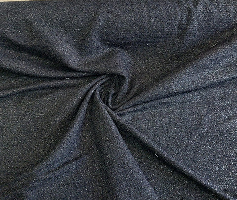Black metallic tweed brocade