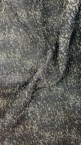 Grey and navy blue abstract tweed brocade