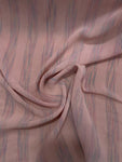 Pink striped crinkle chiffon