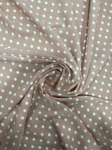 Blush polka rayon