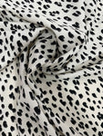 Cream Dalmatian crepe chiffon