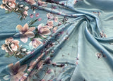 Border floral satin