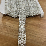 Pearl studded circle applique