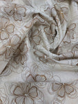 Floral metallic linen