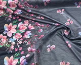 Border floral satin