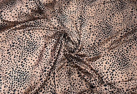 Brown Dalmatian silk