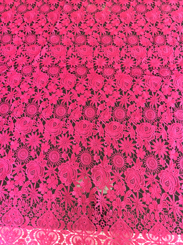 Pink Guipere Lace